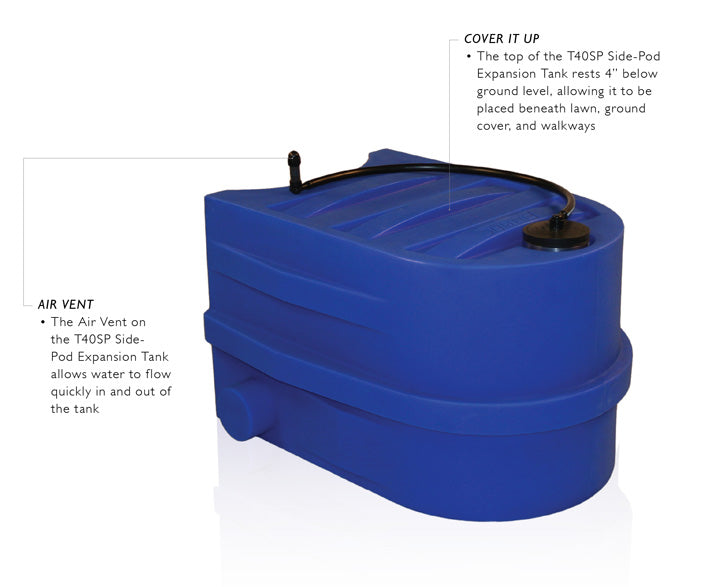 Filtrific T40SP extra water storage tank for water in motion storage or to expand the capacity of a pondless reservoir