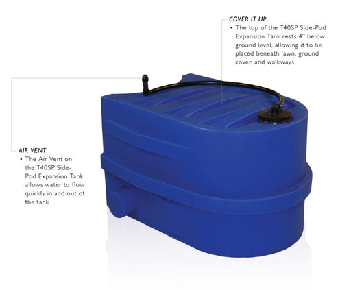 Filtrific T40SP extra water storage tank for water in motion storage or to expand the capacity of a pondless reservoir